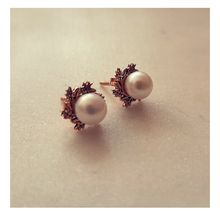 Load image into Gallery viewer, 9ct Rose Gold Pearl Earrings - Next Scent